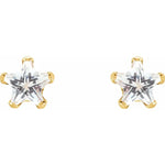 Load image into Gallery viewer, 14k Yellow Gold Cubic Zirconia Stud Earrings