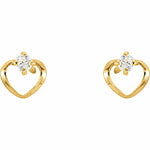 Load image into Gallery viewer, Cubic Zirconia Heart Earrings