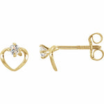 Load image into Gallery viewer, Cubic Zirconia Heart Earrings