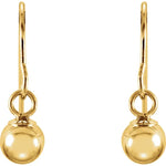 Load image into Gallery viewer, 14kt Yellow Gold Ball Earrings