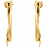 Load image into Gallery viewer, 14k Yellow Gold Hoop Heart Earrings