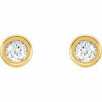 Load image into Gallery viewer, Bezel Set Stud Earrings For Youth