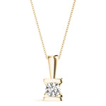 Load image into Gallery viewer, Gold Solitaire Round Diamond Pendant - Gorgeous Diamond Gifts for Women