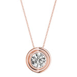 Load image into Gallery viewer, Brilliant Design Round Bezel Diamond Pendant for Her