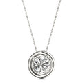 Brilliant Design Round Bezel Diamond Pendant for Her