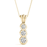 Load image into Gallery viewer, Three Stone Round Diamond Pendant For Women