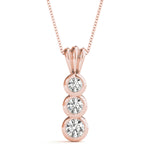 Load image into Gallery viewer, Three Stone Round Diamond Pendant For Women