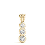 Load image into Gallery viewer, Three Stone Round Diamond Pendant For Women