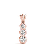 Load image into Gallery viewer, Three Stone Round Diamond Pendant For Women