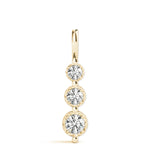 Load image into Gallery viewer, Three Stone Round Diamond Gold Pendant