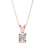 Load image into Gallery viewer, Minimalist Solitaire Round Diamond Women’s Pendant Design