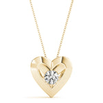Load image into Gallery viewer, Heart Shaped Solitaire Pendant - Modern Jewelry Pendants for Women