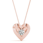 Load image into Gallery viewer, Heart Shaped Solitaire Pendant - Modern Jewelry Pendants for Women