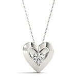 Load image into Gallery viewer, Heart Shaped Solitaire Pendant - Modern Jewelry Pendants for Women