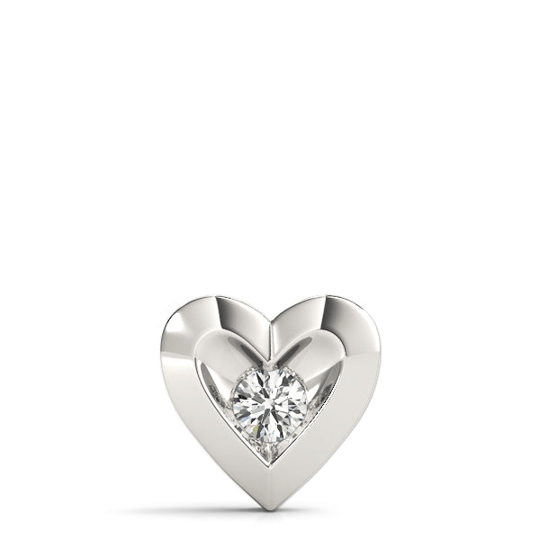 Heart Shaped Solitaire Pendant - Modern Jewelry Pendants for Women