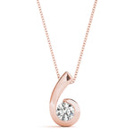 Load image into Gallery viewer, Simple Solitaire Diamond Pendant for Her