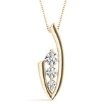 Load image into Gallery viewer, Round Diamond Three Stone Pendant