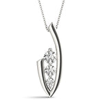 Load image into Gallery viewer, Round Diamond Three Stone Pendant