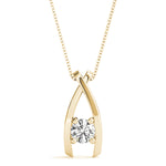 Load image into Gallery viewer, Delicate and Graceful 4 Prong Diamond Pendant for Women