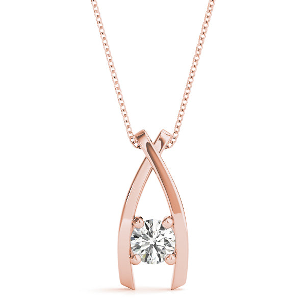 Delicate and Graceful 4 Prong Diamond Pendant for Women