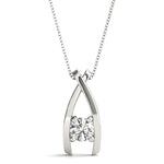 Load image into Gallery viewer, Delicate and Graceful 4 Prong Diamond Pendant for Women