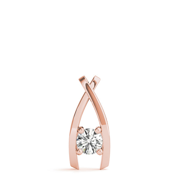 Delicate and Graceful 4 Prong Diamond Pendant for Women