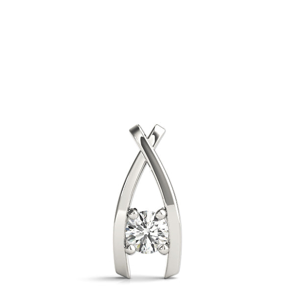 Delicate and Graceful 4 Prong Diamond Pendant for Women