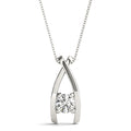 Delicate and Graceful 4 Prong Diamond Pendant for Women