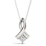 Load image into Gallery viewer, Modern Design Princess Cut Diamond Solitaire Pendant for Her