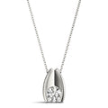 Bezel Set Round Diamond Solitaire Pendant - Luxury Gift for Women