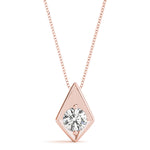 Load image into Gallery viewer, Elegant and Charming Women’s Solitaire Pendant with a Bezel Setting
