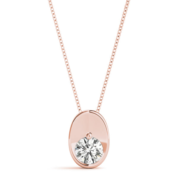 Classic Round Diamond Solitaire Pendant for Birthday and Anniversary Gifting