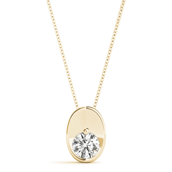 Classic Round Diamond Solitaire Pendant for Birthday and Anniversary Gifting