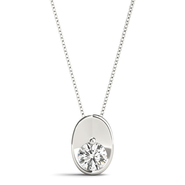 Classic Round Diamond Solitaire Pendant for Birthday and Anniversary Gifting