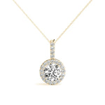Load image into Gallery viewer, Round Diamond Halo Pendant for Women