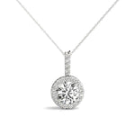 Load image into Gallery viewer, Round Diamond Halo Pendant for Women