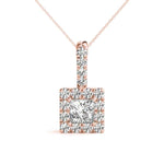 Load image into Gallery viewer, Square Halo Diamond Pendant For Women
