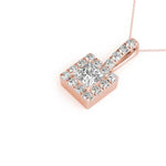 Load image into Gallery viewer, Square Halo Diamond Pendant For Women