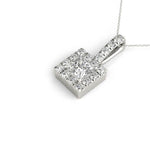 Load image into Gallery viewer, Square Halo Diamond Pendant For Women