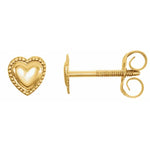 Load image into Gallery viewer, Heart Earrings in 14k Yellow Gold