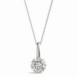 Load image into Gallery viewer, Split Prong Cluster Pendant For Women