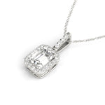 Load image into Gallery viewer, Emerald Cut Diamond Halo Pendant
