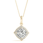 Load image into Gallery viewer, Cushion Fashion Diamond Halo Pendant