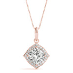 Load image into Gallery viewer, Cushion Fashion Diamond Halo Pendant