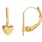 Load image into Gallery viewer, 14k Yellow Gold Heart Earrings