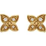 Load image into Gallery viewer, Modern Design Leaf Diamond Earrings for Women