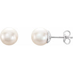 Load image into Gallery viewer, Freshwater Cultured Pearl Stud Earrings