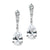 Pear Shaped Cubic Zirconia Dangle Earrings