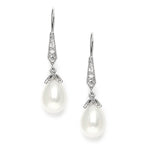 Load image into Gallery viewer, Vintage Pearl Teardrop Wedding Earrings