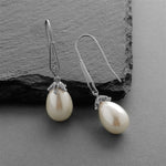 Load image into Gallery viewer, Vintage Pearl Teardrop Wedding Earrings